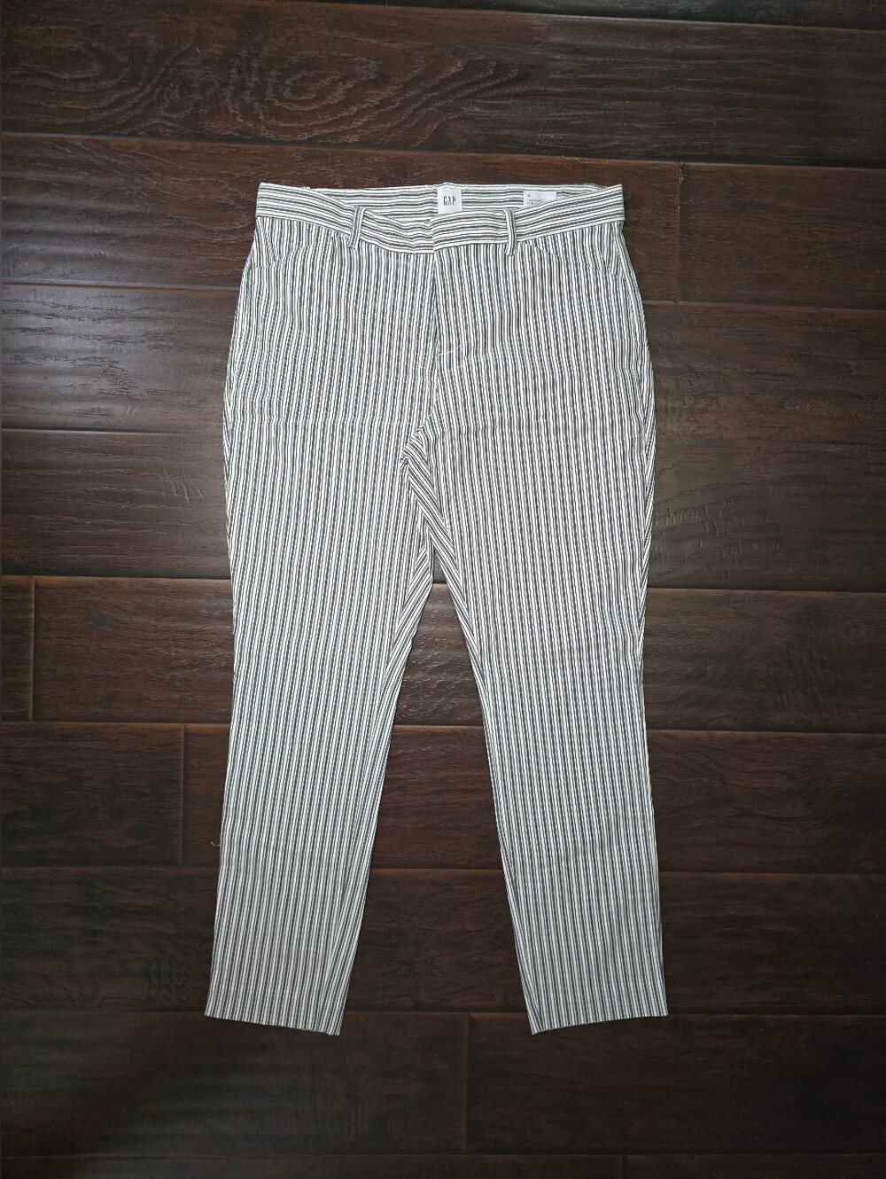 Gap Womens Signature Skinny Ankle Striped Casual Pants Size 12 - Picture 12 of 12